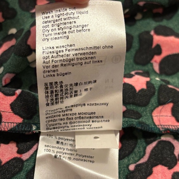 Marc Cain Addition Green and Hot Pink Leopard Cheetah Print Shift Dress N1 4 - Picture 7 of 8